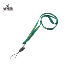 10mm grueso pantone verde correa de cuello cordones con anillo de metal, clip móvil